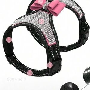 Gorgeous Sparkling Pink and Black Dog Harness❤️❤️❤️❤️